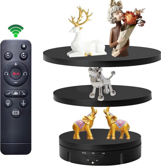 Gecheer 360 graden elektrisch draaiplateau Display Stand voor fotografie Video-opnames Props Sieraden Display platenspeler