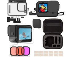Somstyle 15-in-1 Duik Accessoires Set Geschikt voor GoPro Hero 12, 11, 10 & 9 - Screen Protectors - Filters - Housing - Waterdichte Case