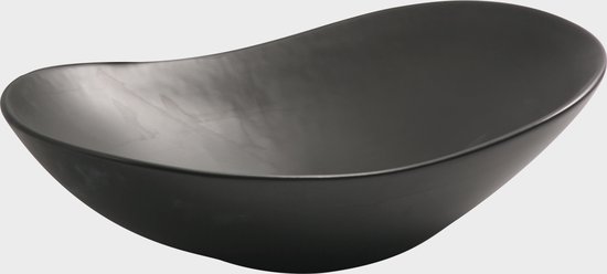 WOON-DISCOUNTER.NL - Krota 62 - Noir mat - Lavabo - - Céramique - Ovale - 251060