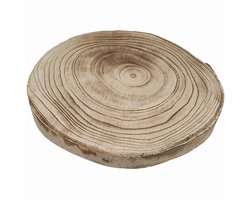 Hobbygroep houten boomstam schijf 25 cm gebrand decoratie.