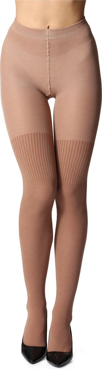 Bellivalini Dames Panty - 100 DEN - Medium gloss - Katoen - BLV-GI-1116 - Beige