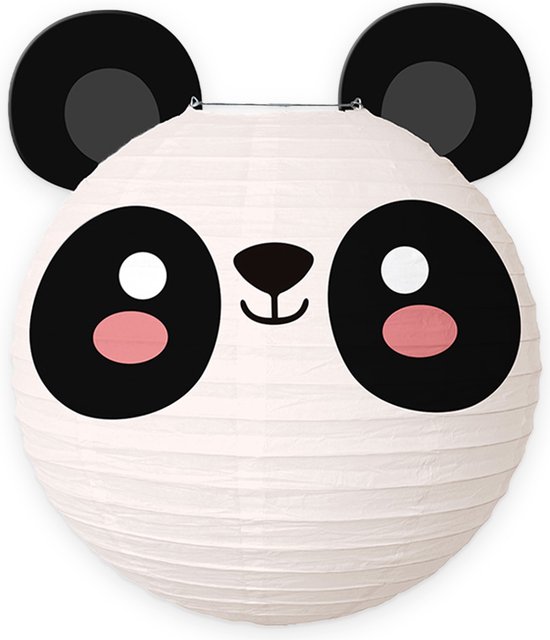 Sint Maarten Lampion Kind Treklampion Sint Maarten Dierenhoofdjes Jungle Feest Verjaardag Versiering Panda - 1 Stuk