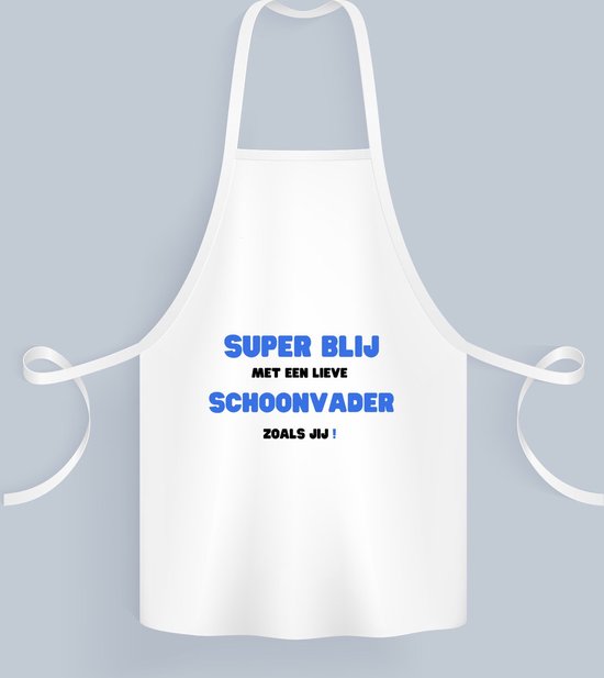 'super blij met een lieve schoonvader zoals jij' Keukenschort