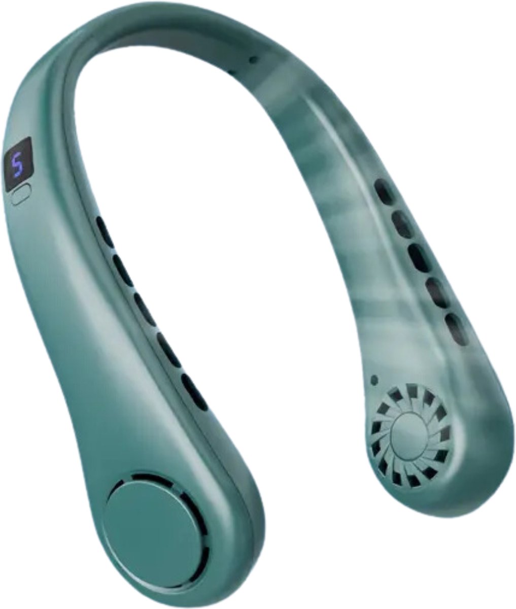 Bovista Nekventilator - Draagbare Gezichtsventilator - Neck Fan - Met Koeling - Hals - Hoofd - Groen - Neck Koeling