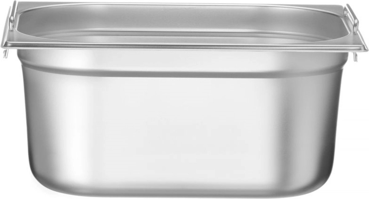 HENDI GN-container 1/2 – 9,5L – roestvrij staal – stapelbaar – met handgrepen