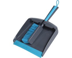 Stoffer en blik van kunststof - grijs/blauw - Schoonmaken - Binnen vegen
