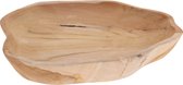 H&S Collection Tafel decoratie schaal teak hout - ca. 35 cm - Woondecoratie/tafeldecoratie schalen