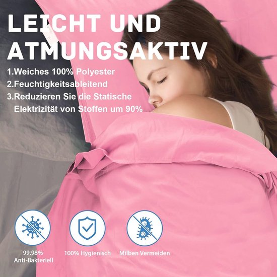 Ultralichte Huttenslaapzak voor Reis, Compact en Ademend, Ideaal voor Zomer en Backpacking van Quechua — afbeelding 3