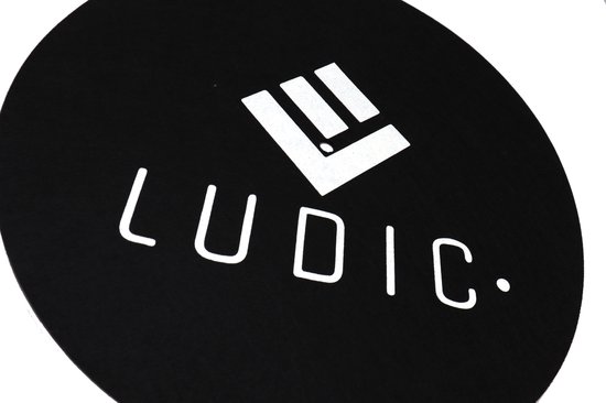 Ludic Anti-static Logo Felt slipmat Black NOstatic LP Mat zwart — afbeelding 2