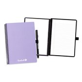 Bambook Colourful uitwisbaar notitieboek - Lila - A5 - Pagina's: Blanco & Gelinieerd - Duurzaam, herbruikbaar whiteboard schrift - Met 1 gratis stift