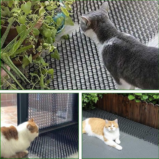 15 Stuks Kattenmat Met Spikes - Dierenbarrière Tegen Katten En Andere Dieren Kattenafweer Voor Tuin Hazen En Vogels Doornrooster