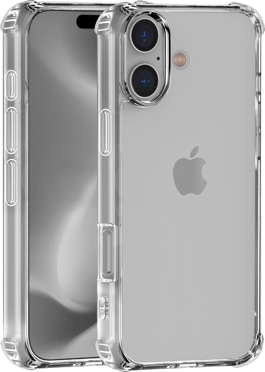Hoesje voor iphone 16 Plus backcover Shockproof siliconen Transparant