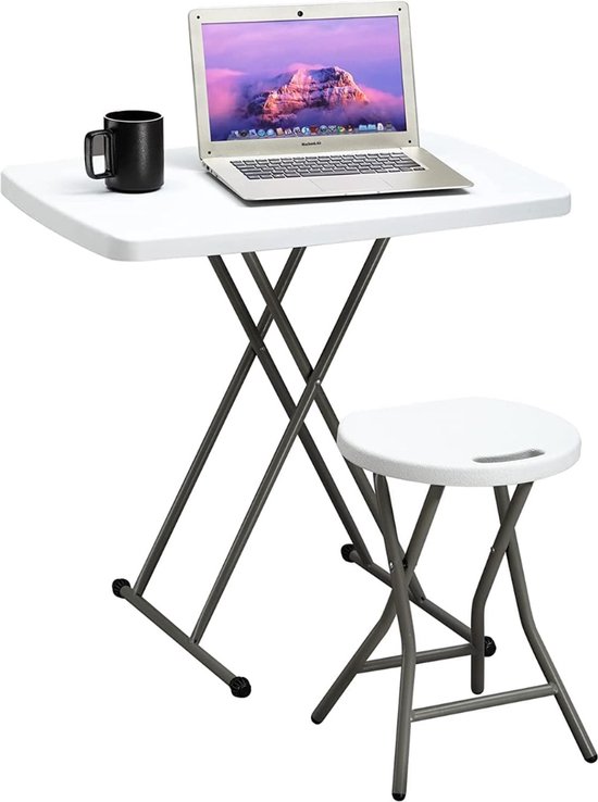 Folding Camping Table 2.5 ft/76 cm, Picnic Table Adjustable Height Portable Garden Table Folding Table Travel Table for Garden BBQ Catering Party Kitchen Outdoor Indoor van Fold — afbeelding 5
