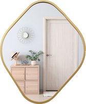 MISOU Spiegel - Organische Vorm - 27x34cm - Wandspiegel - Goud - Miroir Mural