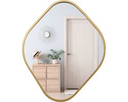 MISOU Spiegel - Organische Vorm - 27x34cm - Wandspiegel - Goud - Miroir Mural - Ariel