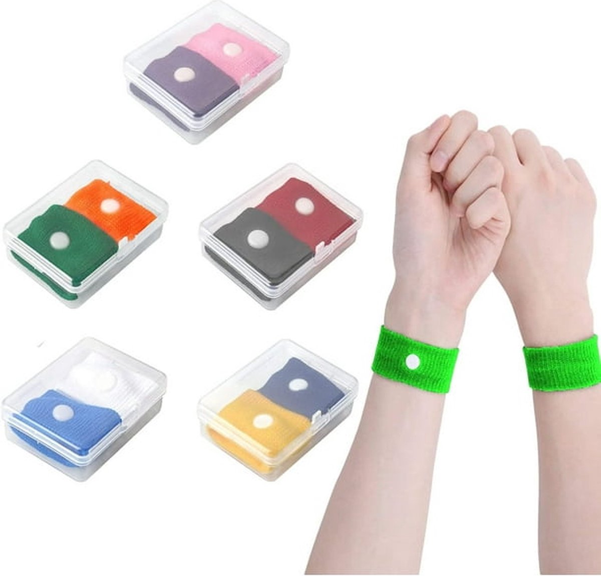 Goedkoopste Doodadeals® - Wagenziekte Bandjes – Anti-wagenziek – Misselijkheid Polsbandjes – Reisziekte – Lime Groen– 1 Paar