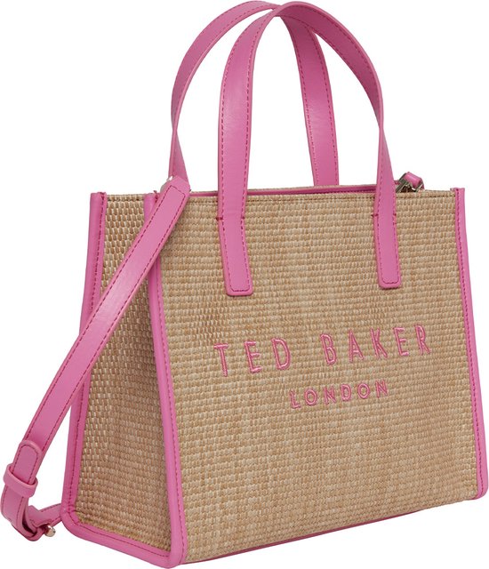 Foto: Ted baker paolina faux raffia small icon bag bright pink