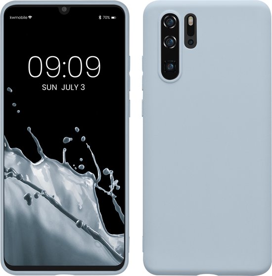 kwmobile coque de téléphone adaptée à Huawei P30 Pro - Coque pour smartphone - Coque arrière en bleu clair mat