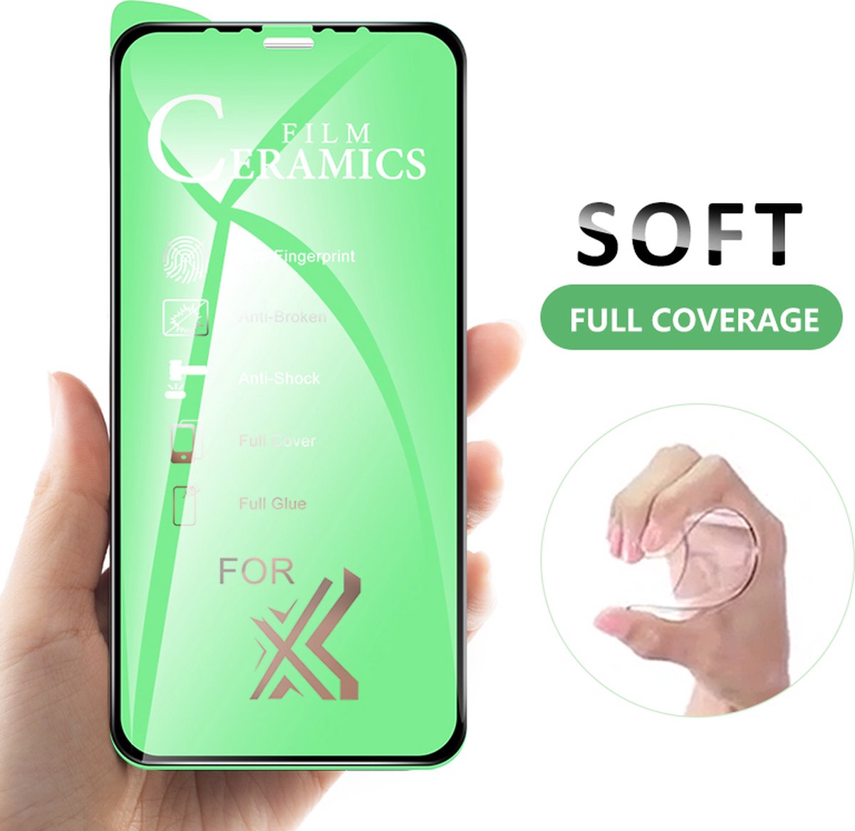 Zachte volledige lijm PMMA Screenprotector voor iPhone 16 Pro Max
