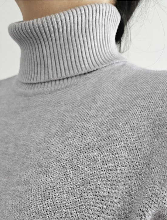 SUNMOOL Pull tricoté - Pull col roulé - pull extra chaud - avec Fourrure - Blauw - Taille : S