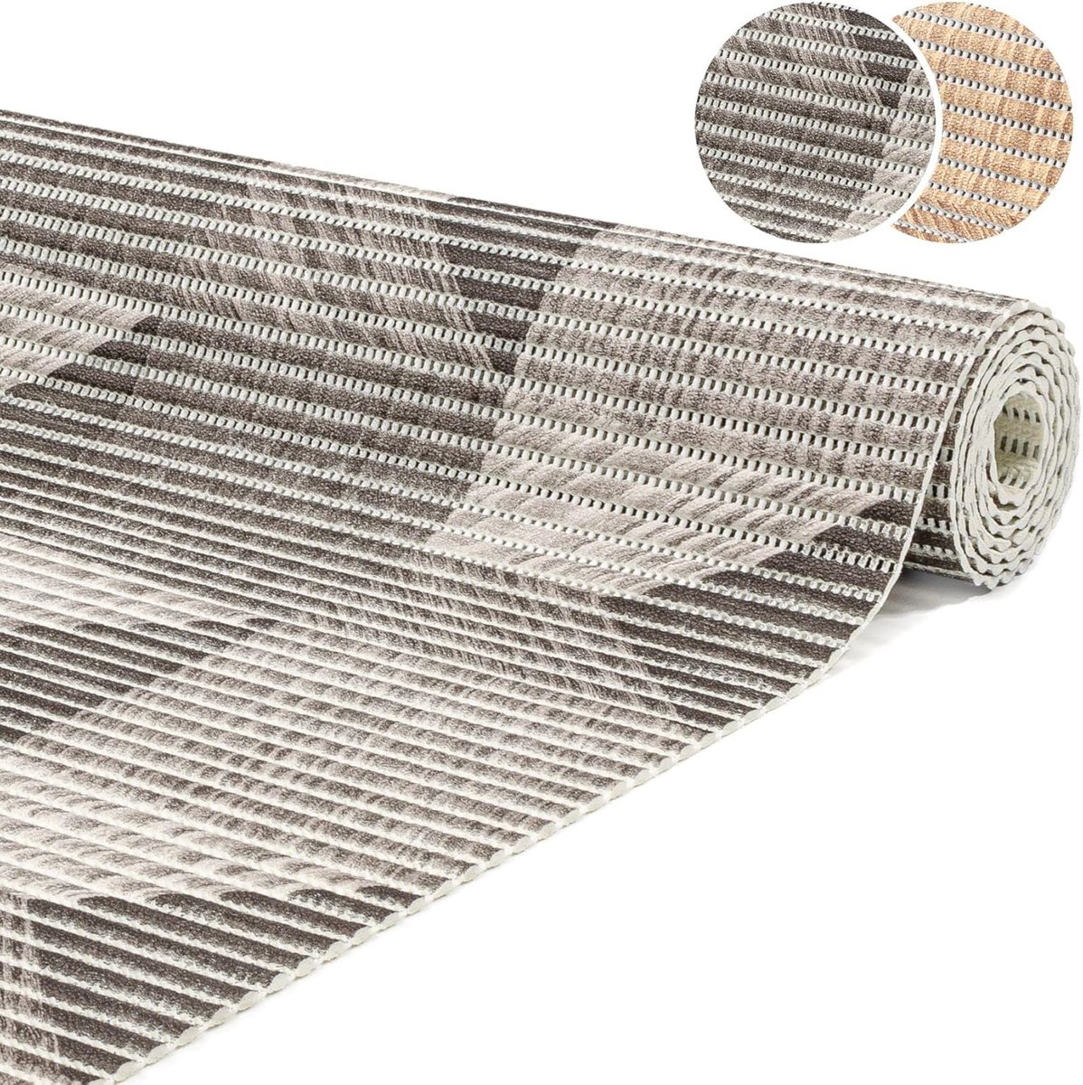 Goodivery ® Binnen- en Buitengebruik Zachte Antislip Badmat in Houtlook - 3D Grijs 1500 x 65 cm