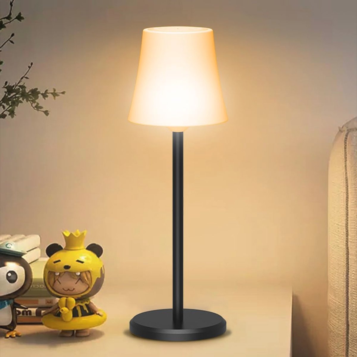 Draadloze Tafellamp met 3 Kleurmodi en RGB LED - Oplaadbaar, Touch-Control, IP54 Waterdicht