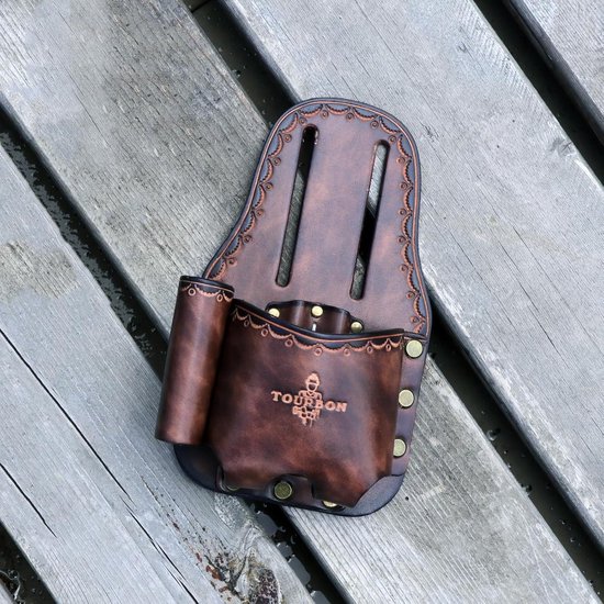 Lederen Messenschede Met Riemgesp voor Zakmes, Vouwmes, EDC, 5 Inch Klapmes - Mes Holster - Cadeau voor Mannen