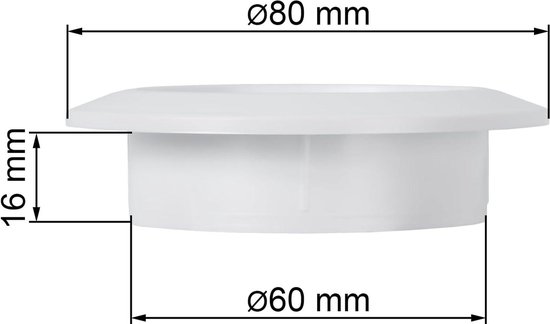 QUARKZMAN Rond ventilatierooster, 5 cm, 4 stuks, wit, kunststof, 50 mm, afdekking voor luchtinlaten - cirkelvormig ventilatierooster - eenvoudige