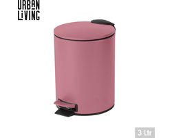 "BLUSH" BADKAMERAFVALBAK 3L MET PEDAAL EN SOFT-CLOSE SLUITING D17XH23CM