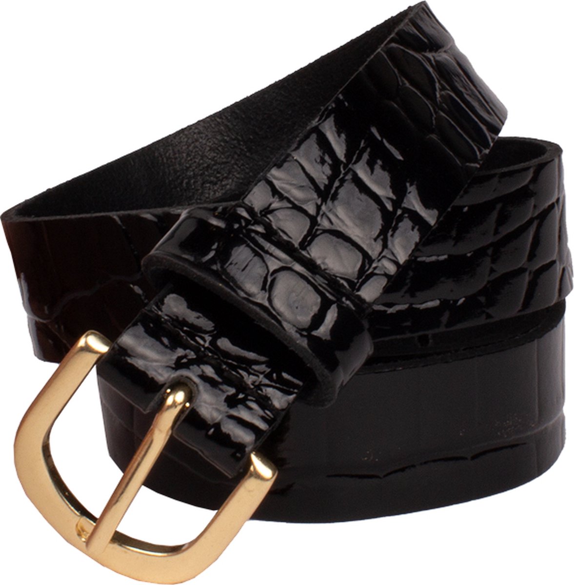 Legend Dames - Leren riem - Zwart - 85cm