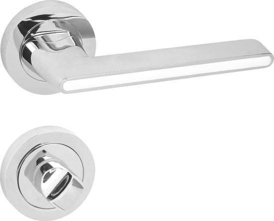 WC-rozet met beleggingsweergave, badkamerslot met draaiknop, wc