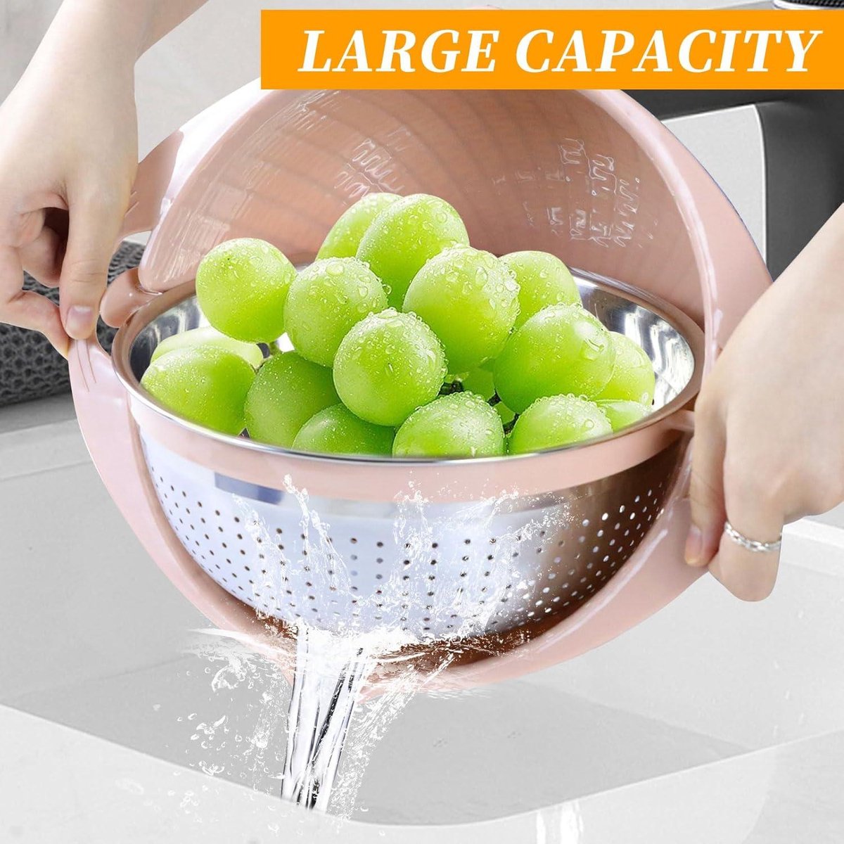Passoire à Nouilles Inox Avec Poignée En Bois - Panier Multifonction Pour égoutter Pâtes, Légumes, œufs - 14 Cm De Diamètre