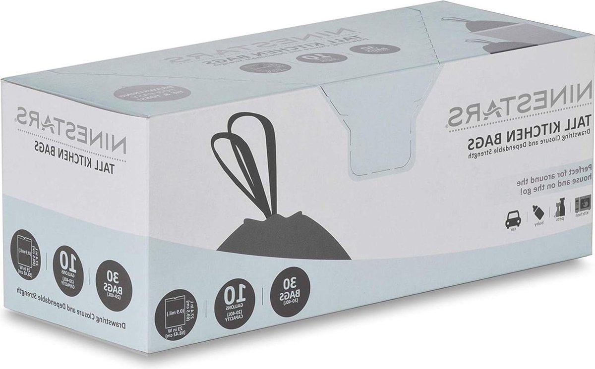 Goedkoopste Extra Sterke Witte Vuilniszak met Trekkoordsluiting - NSTB-10-30