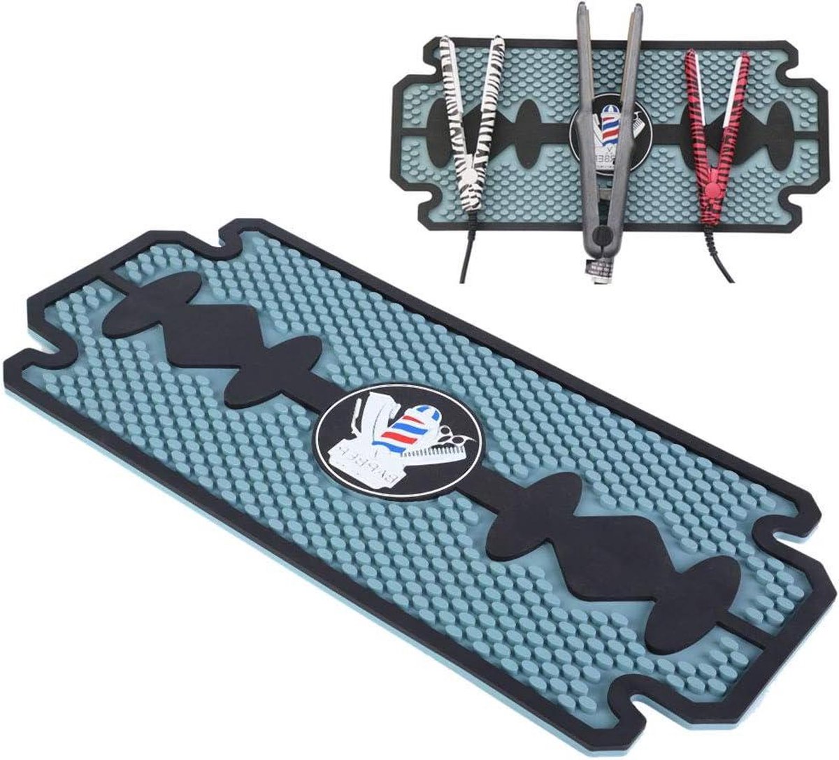 Allecto - Silicone Hittebestendige Styling Station Mat - Anti Slip Bescherming - Kapper Gereedschap - Kussen voor Stijltang Krultang - Haarverzorging - Hot Styling Tool - Kapper Gebruik - Zwart