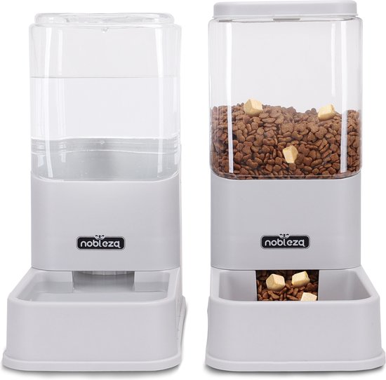 Nobleza 4021N - Automatische Dierenvoederset - Set van 2 - Fontein kat - Dier Voeder