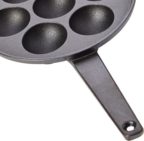 Padella Aebleskiver In Ghisa KitchenCraft - 7 Fori Per Pancake Danesi, 20.5 Cm Con Ricetta - Foto 12