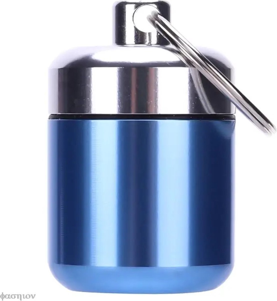 Goedkoopste Pillendoosje Met Sleutelring I Pillendoos I Medicijn doosje I Pil Box I Pillenkoker I Sleutelbos | Waterdicht I Aluminiumlegering I Blauw/Zilver