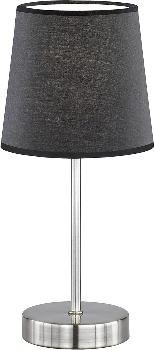 Tafellamp zwart stoffen kap - Ø ca. 14 cm - Hoogte ca. 32 cm - 832401100000