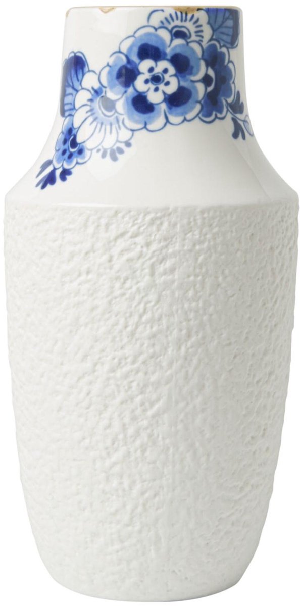 Heinen Delfts Blauw Vaas Blauw Bloesem - Porselein - 19 cm Delfts blauw
