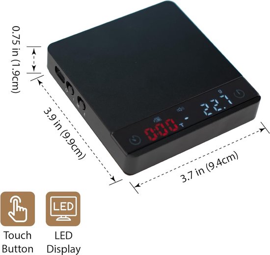 Koffie Weegschaal - Auto Timer & Tare
