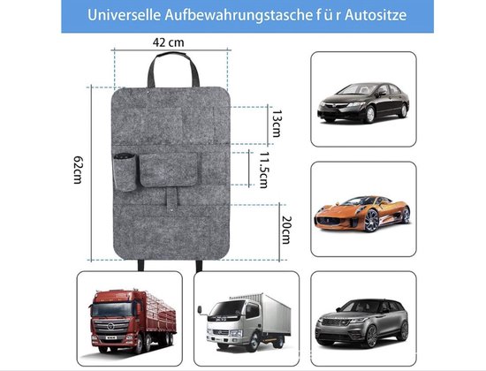 2 stuks autostoel organizer auto vilt organizer sticker auto achterbank tas opbergtas auto-organizer auto voor gadget camping accessoires van Merkloos — afbeelding 4