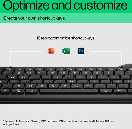 Foto: Hp 475 toetsenbord dual mode draadloos 2 4 ghz bluetooth 5 3 azerty belgisch zwart