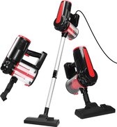 Aigostar Hurricane - Steelstofzuiger - Stofzuiger zonder Zak - 6M Snoer - 16kPa Krachtige Zuigkracht - 600W - 1 L Stofbak - Geschikt voor Dierenharen - Rood