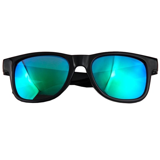 Fako Sunglasses® - Kinder Zonnebril Classic - Jongens Zonnebril - Meisjes Zonnebril - Spiegel Blauw/Groen van Fako Sunglasses® — afbeelding 2