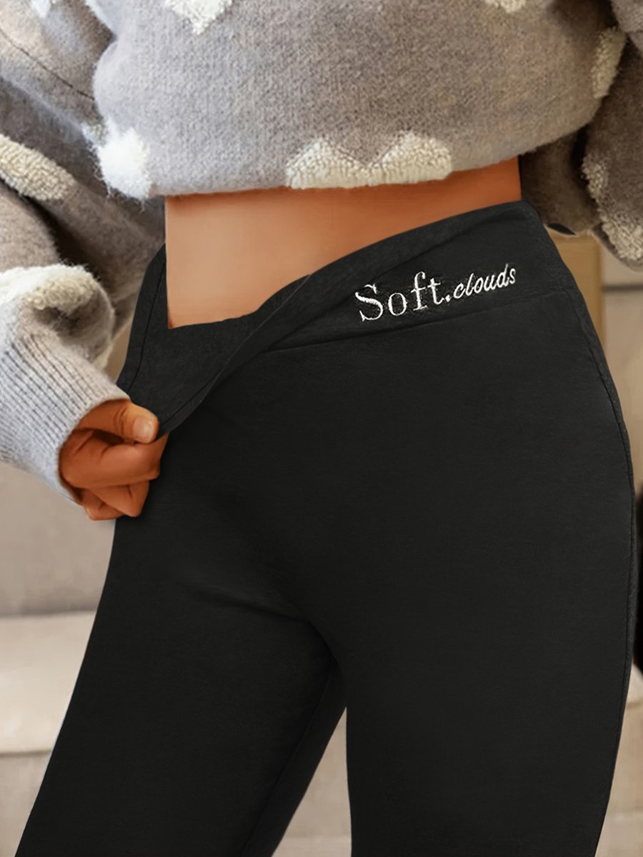 Bovista Warme Panty Fleece Panty Winter Panty Thermo Panty Legging Stretch Dames Kleding Zwart