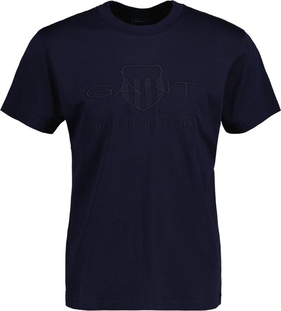 Gant D1 Tonal Archive Shield T-Shirt Manche Courte Blauw S Homme