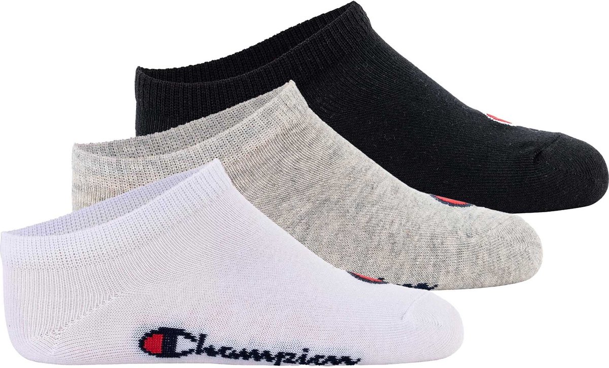 Champion Sokken Set van 3 Schwarz/grau/weis