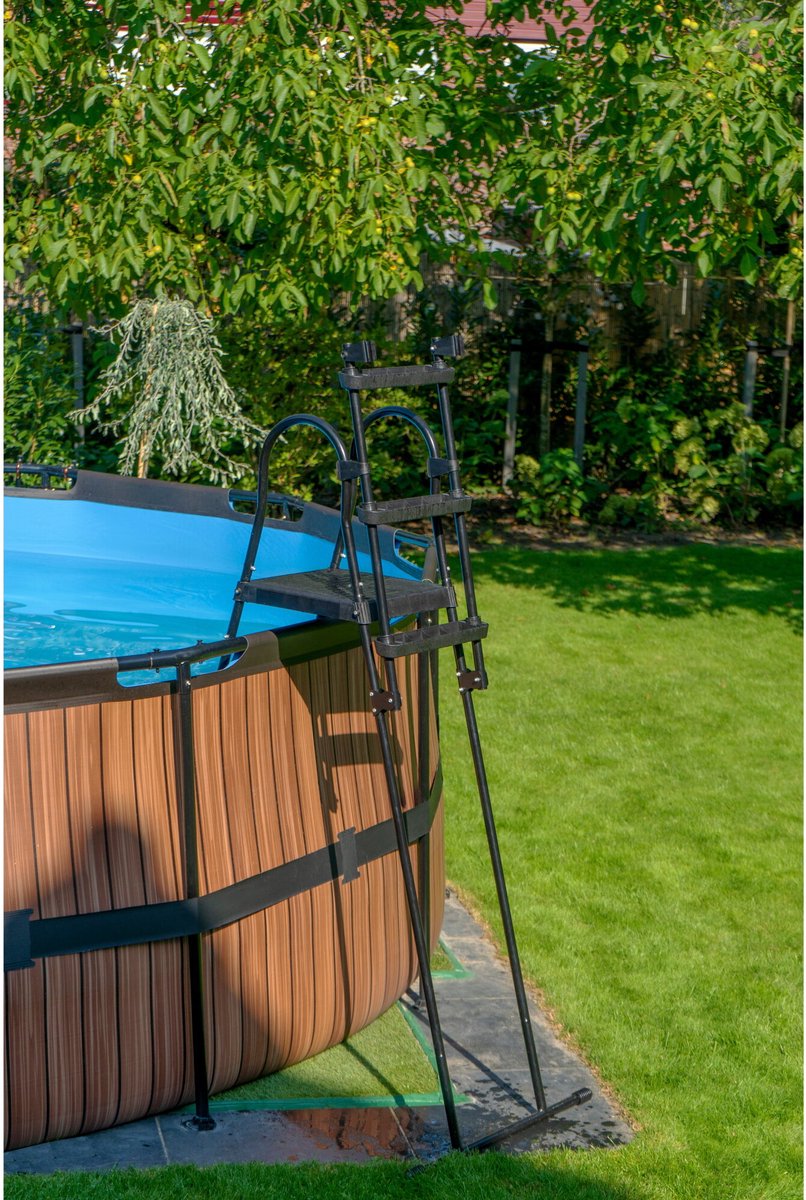 Aluminium steiger- en zwembadtrap met anti-slip treden | Dagelijkse