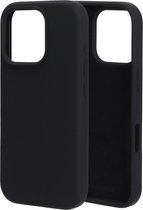 Coque Mobiparts adaptée à l' Apple iPhone 16 Pro - Siliconen - Zwart