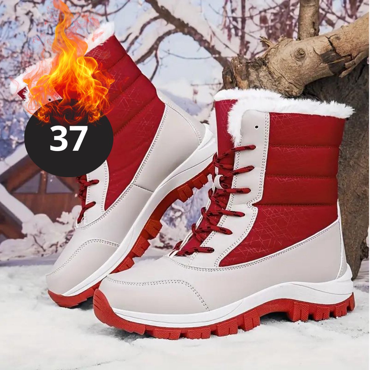 Bovista Snowboots Sneeuwschoenen Sneeuwboots Dames Wintersport Ski Skischoenen – 37 Laarzen Grijs